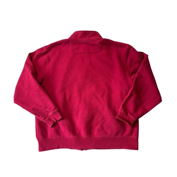 VINTAGE L.L. BEAN Men's sweatshirt/jacket; zip up mock neck, XL, long sleeve - Picture 2 of 8